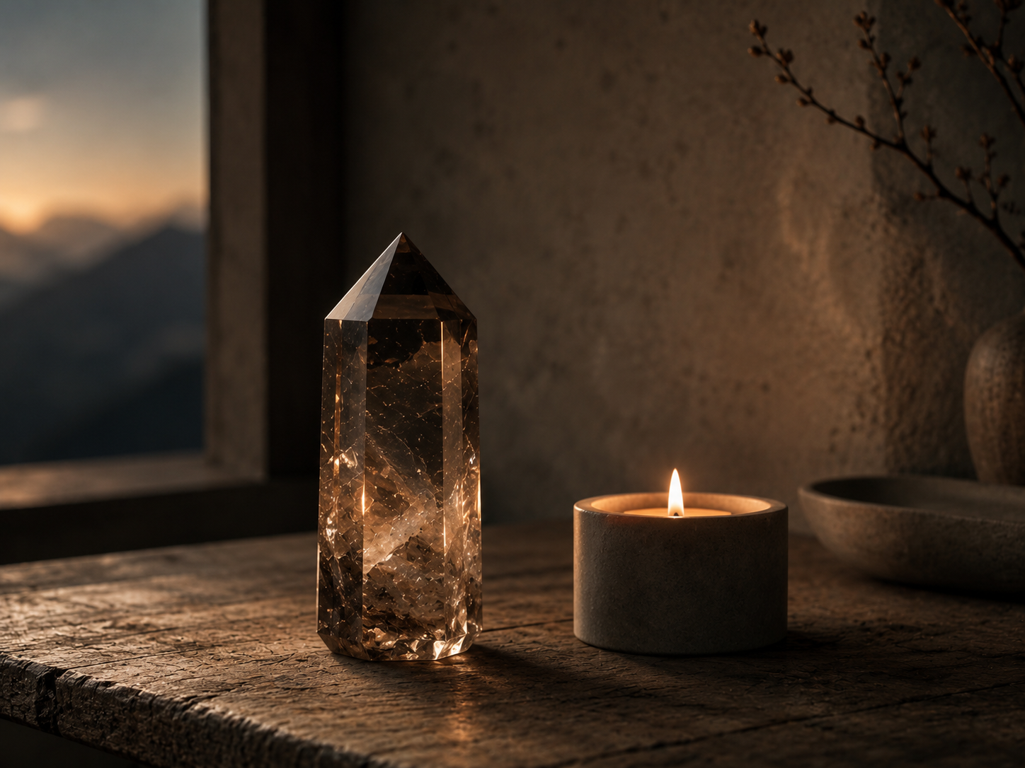 Evening ritual setting for release