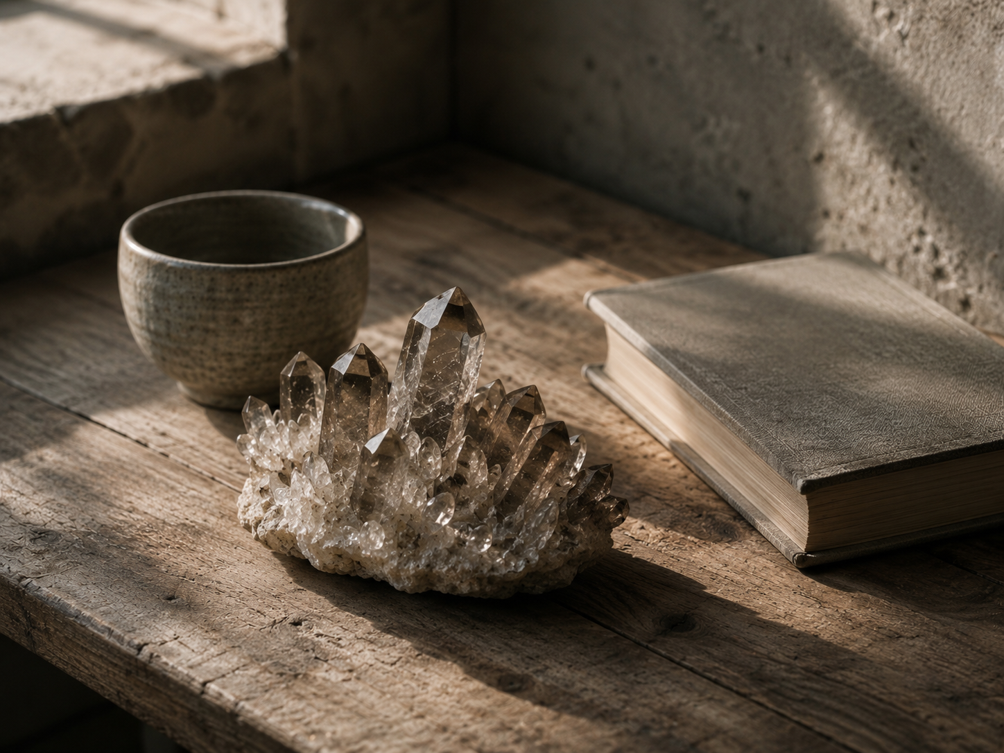 Midday ritual setting for grounding
