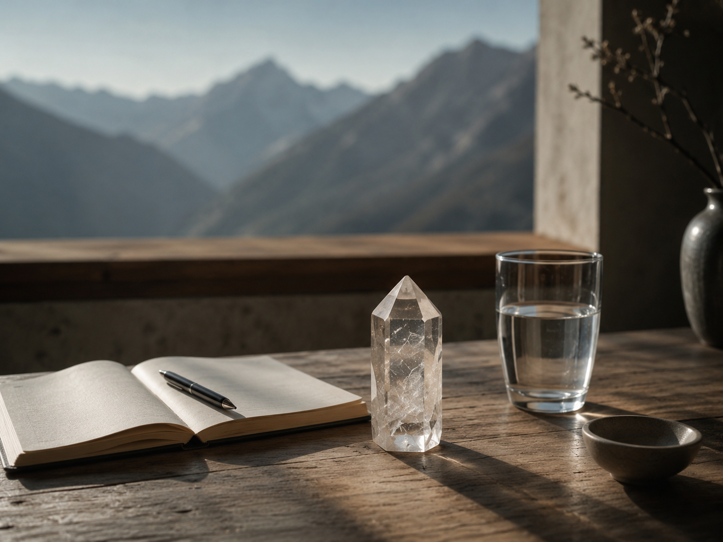 Morning ritual setting for clarity